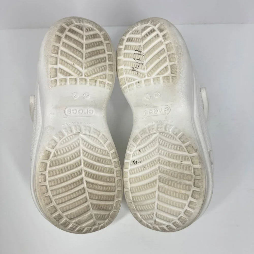 Crocs Classic Bae White Platform Size 7 Clogs Rubber Chunky Clogs - Picture 7 of 14